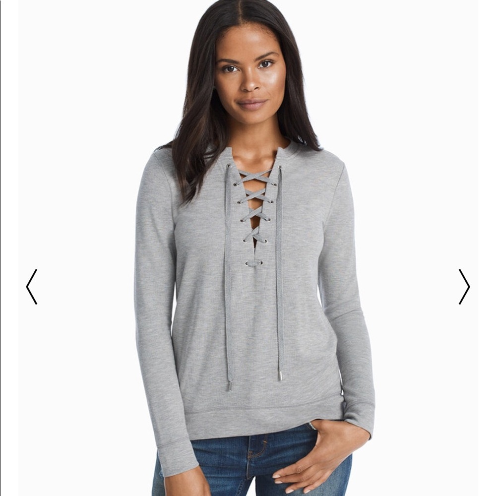 WHMB lace up sweatshirt